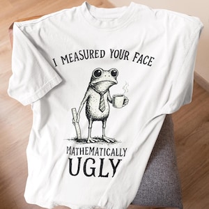 Math Teacher Frog Shirt I Measured Your Face Tee Funny Teacher Gift Sarcastic Frog Comfort Colors Shirt