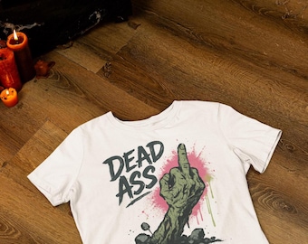 Sarcastic Zombie Graphic T-Shirt, Retro Horror Undead Humor