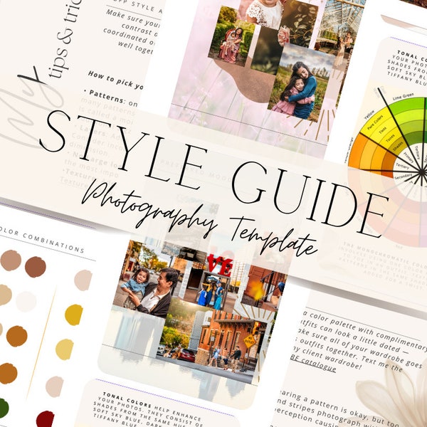 Editable CANVA Style Guide Template- Photographers