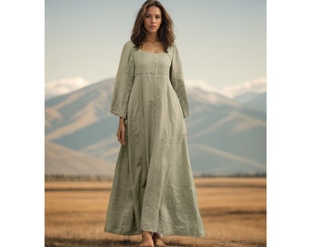 Cotton Maxi Dress, Renaissance dress, Plus size Dress, Medieval dress, oversize dress, Cottagecore Dress, Milkmaid Dress, Boho dress