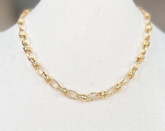 14k gold filled chunky chain necklace, thick rolo chain, gold chains for women, thick chain necklace, gift for her