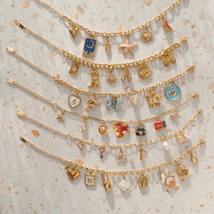 Custom Charm Bracelet • 400+ Charms • Personalised Stainless Steel Bracelet • Waterproof, Non-Tarnish • Gifts for Her • Free Message Card