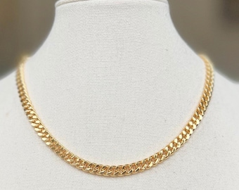Gold cuban chain, 14k gold filled curb chain necklace, curb chain necklace, chunky chain necklace, thick necklace women, gift for her