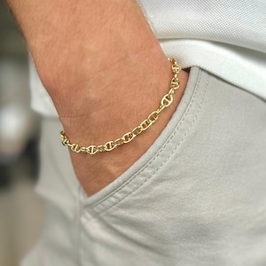 14k Gold Filled Anchor Bracelet, Gold Mens Chain Bracelet, Mens jewelry, gift for him, anchor chain bracelet for him, unisex bracelet