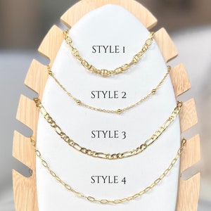 Collar relleno de oro de 14k, collar de cadena delicado para mujer, collar de oro delicado, collar de cadena minimalista de oro, cadena de ancla, regalo para ella
