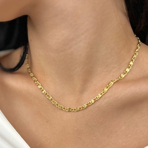 Dainty Gold filled chain necklace, minimalist chain choker, 14k gold minimalist chain necklace, gift for her