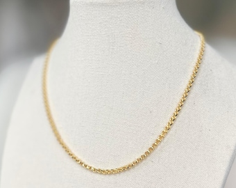 Dainty box chain, gold filled box chain necklace, 14k gold box chain choker, gold necklace for women, dainty chain necklace for her