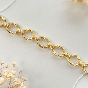 Gold chunky bracelet, gold filled chain bracelet for women, gift for her, statement bracelet, thick chain bracelets gold for her