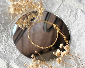 Gold Chain Anklet, dainty gold Anklet, Gold minimalist ankle bracelet, summer anklet, Gold gift for her 14k Gold filled anklet