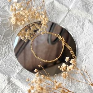 Gold Chain Anklet, dainty gold Anklet, Gold minimalist ankle bracelet, summer anklet, Gold gift for her 14k Gold filled anklet