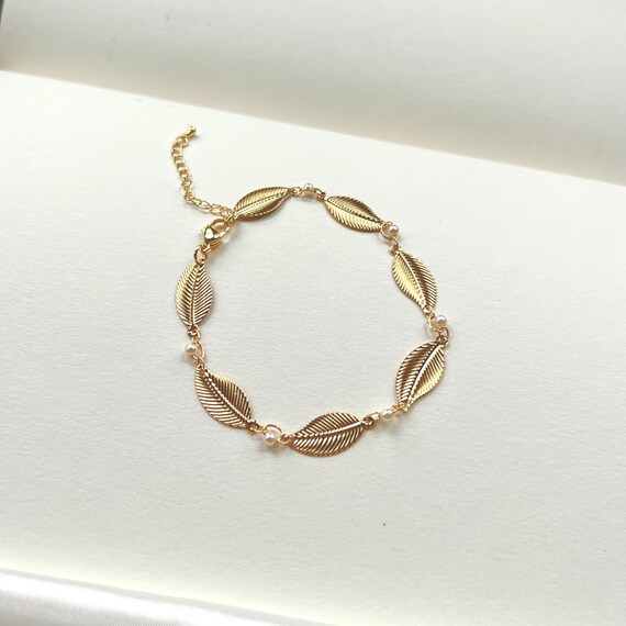 Gold pearl anklet, gold charm anklets, gold ankle bracelet, summer anklet for her, anklets for women gold, gift for her