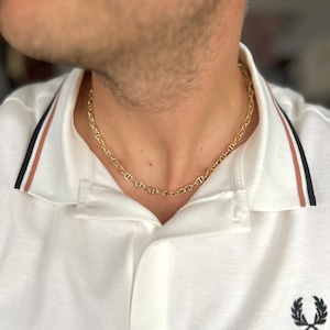 Gold Anchor Chain Necklace, gold filled necklace, mens chain necklace, mens jewelry, gold filled cable chain necklace, gift for him