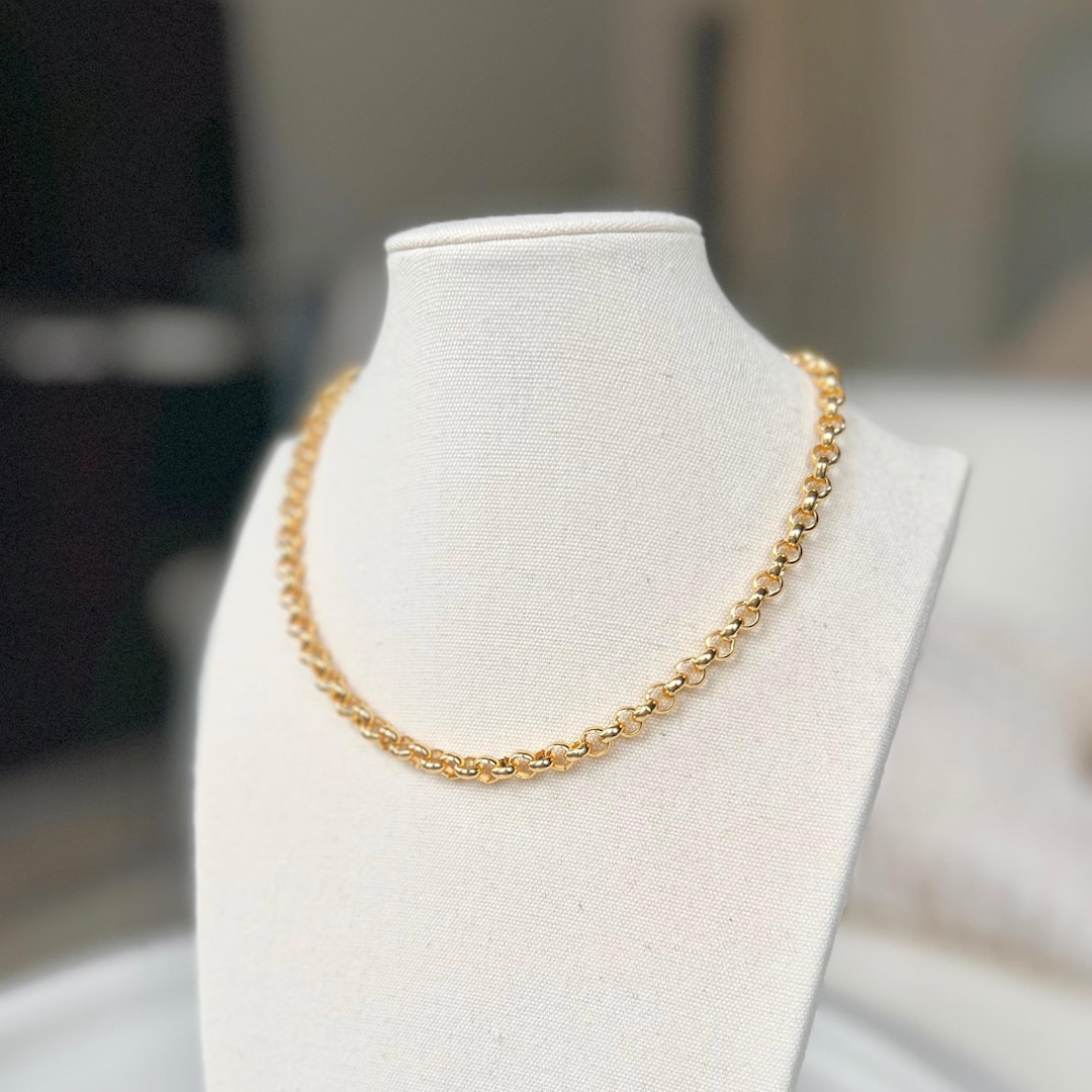 Woman's Rolo Chain Gold Filled Rolo Necklace, Thick Rolo Chain, Dainty Gold Filled Chain ...