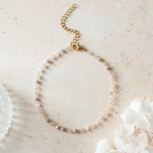 Dainty beaded anklet, Anklet bracelet for women, waterproof anklet, handmade ankle bracelet, dainty crystal anklet, gift for her