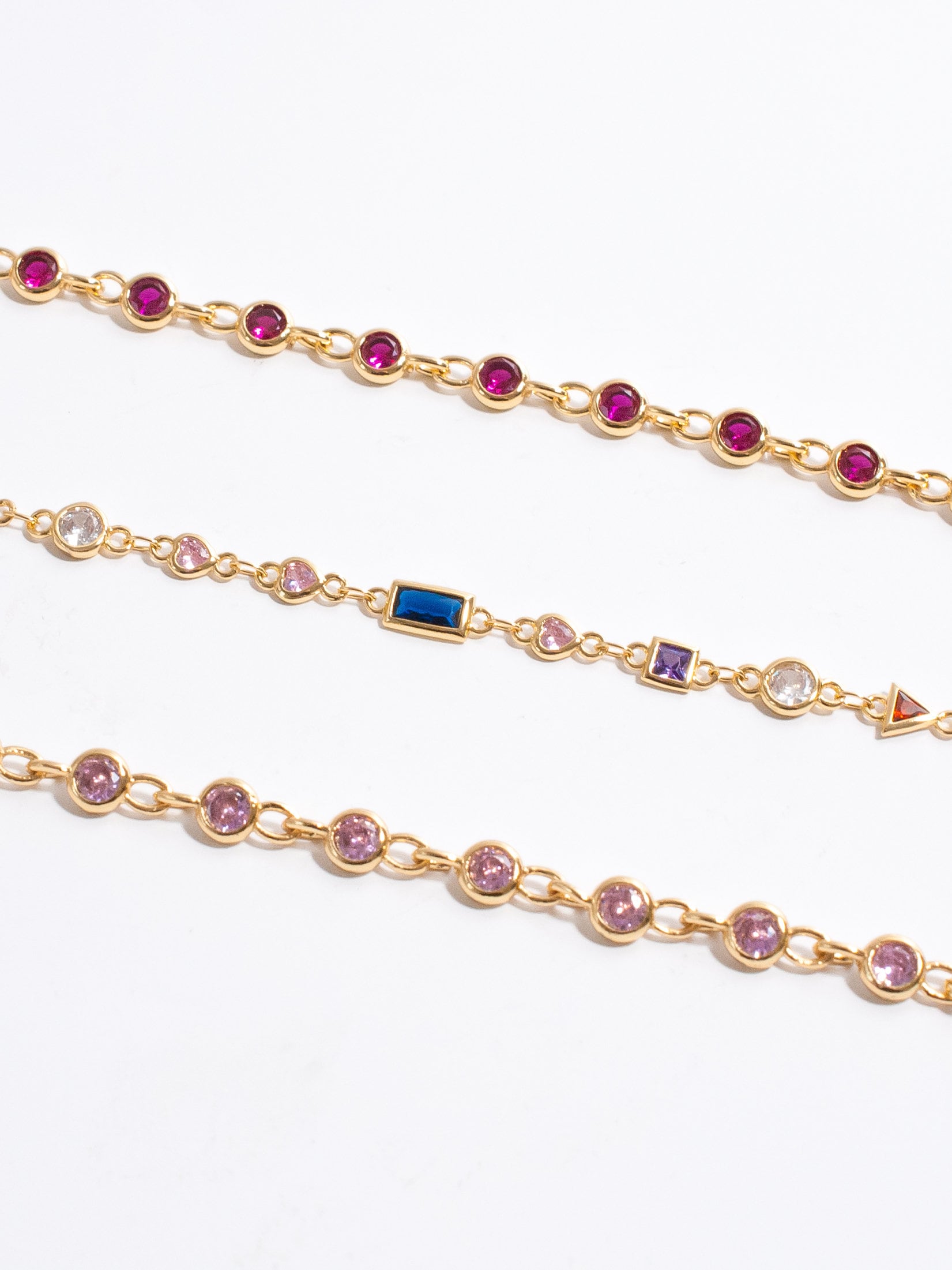 14k Rainbow Crystal Anklet, Gold Charm Anklet | Gold crystal ankle bracelet | Bridesmaid gift| Gold gift for her 14k Gold filled anklet