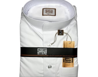 Mens Saudi Thobe Al-Aseel White Kandura/Dishdashah/Jubbah/kamiss/Qamees/Jubbah/Kamiss/Djellaba