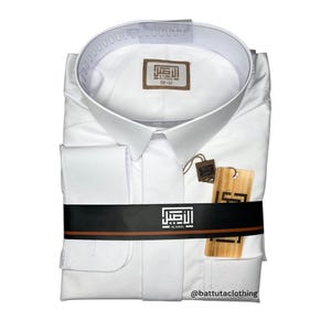 Mens Saudi Thobe Al-Aseel White Kandura/Dishdashah/Jubbah/kamiss/Qamees/Jubbah/Kamiss/Djellaba
