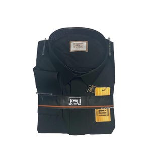 Mens Saudi Thobe Al-Aseel Black Kandura/Dishdashah/Jubbah/kamiss/Qamees/Jubbah/Kamiss/Djellaba