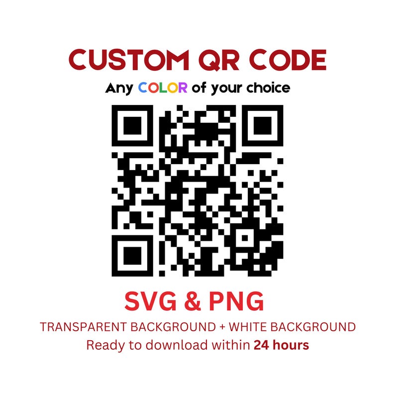 Custom QR Code Digital Download Personalized QR Codes for Business Card ...