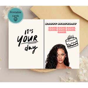 Rihanna Birthday card