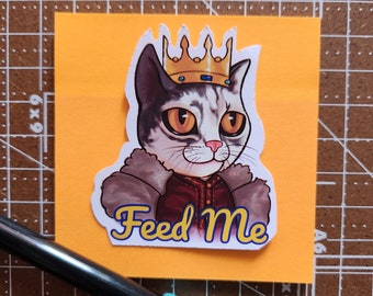Feed the Cat, 2.5in Vinyl Sticker