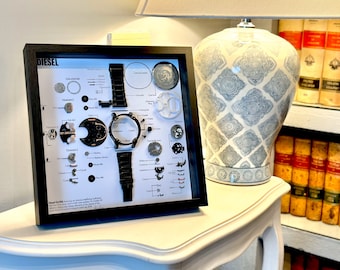 Handmade Watch Parts Art | Disassembled Timepiece Decor | Industrial Wall Art