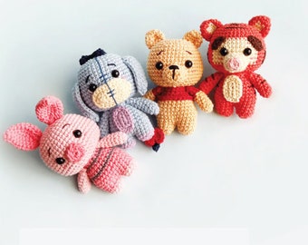 PDF Vintage Winnie Pooh and Friends Crochet Pattern | ENGLISH | Digital Download