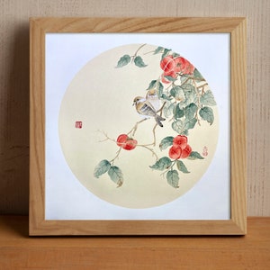 Traditional Chinese Painting, Flower and Birds Chinese Ink Painting, Asian Watercolor Painting, Asian Wall Art, Oriental Decor