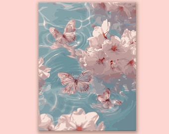 Schmetterling Malen nach Zahlen Kit, DIY Acrylbild, Home Decor