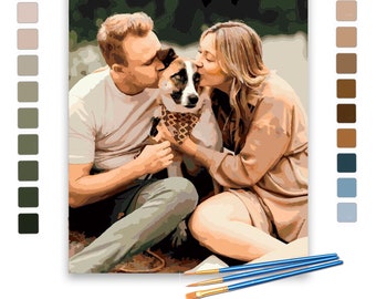 Custom Paint by Number, Paint by Numbers Kit, Personalized Canvas Wall Art from Photo, Paint Your Photo, Home Decor DIY Gift, Birthday Gift