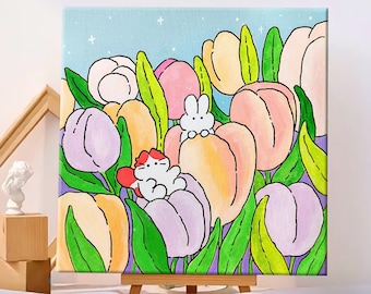 初心者の大人と子供向けの簡単な数字塗り絵、数字塗りキット、キャンバスに描くかわいいアクリル画、DIYペイントキット、子供へのギフト