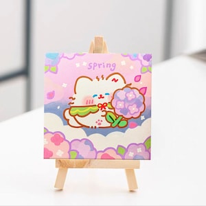DIY Kit-Paint by Numbers- Paint by Number Kit for Kid Adult Beginner-Cute Animal Acrylic Painting-Small Canvas Art