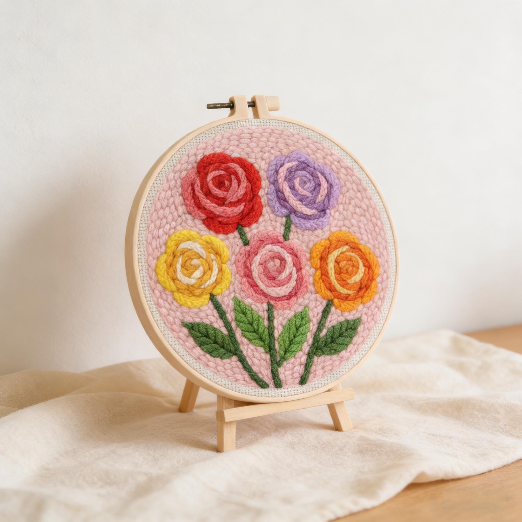 Floral Punch Needle Kits, Punch Needle Pattterns for Beginner - Etsy