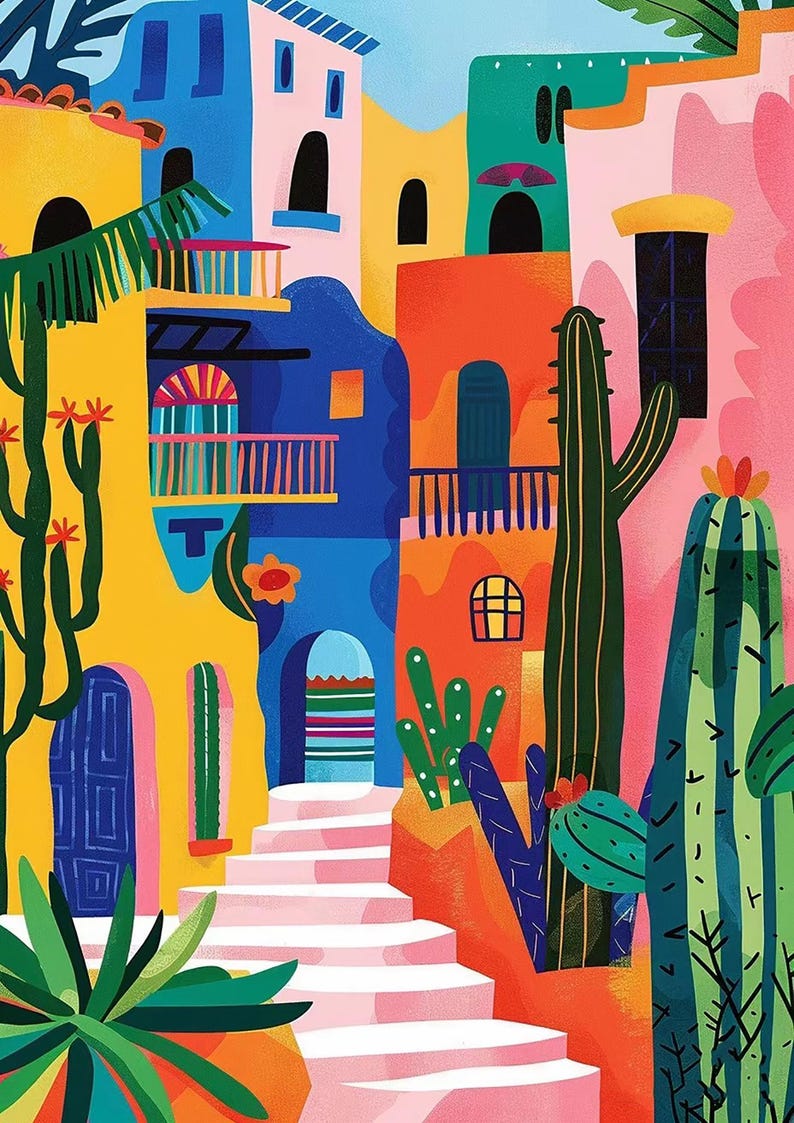 Colorful Houses Landscape Paint by Number, Matisse Style Painting by Numbers Kit, DIY Acrylic Painting on Canvas, Handmade Home Decor Image 2