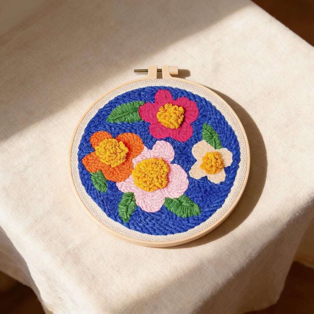 Punch Needle Kits, Easy Punch Needle Patterns for Beginner, Floral ...