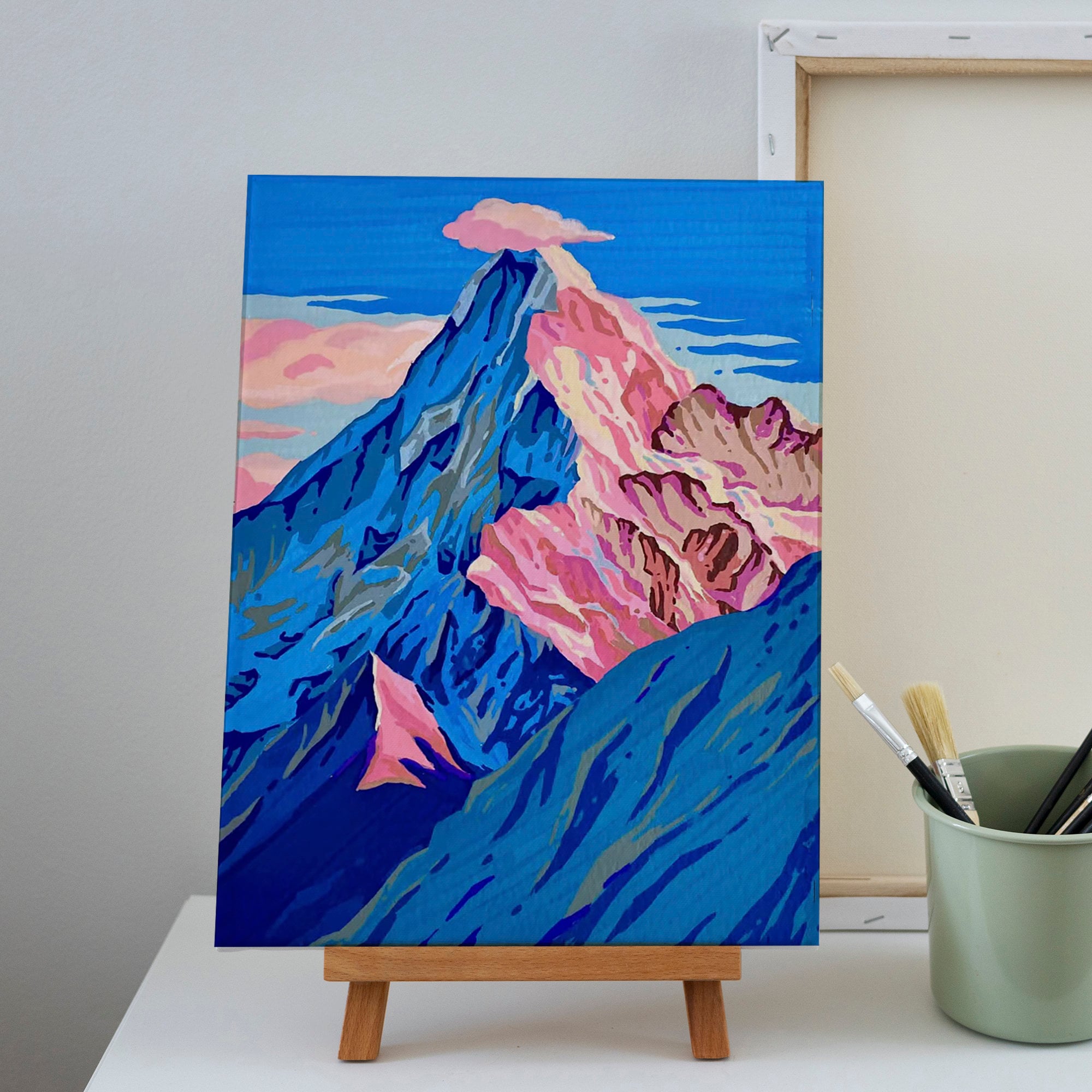 Figured'Art Peinture Par Numéro Adulte Affiche Vintage Paris - Activité Manuelle Kit De Loisir Créatif DIY Numéro D'Art Complet - 40x50cm Sans Châssis En Bois