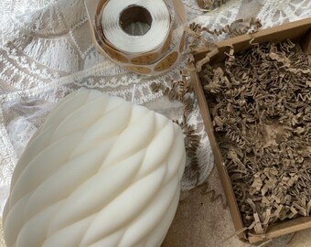 Geflochtene Kerze | Handgegossen | Sojakerze | Kerze handgemacht | vegane Kerze | zero waste Kerze | naturwachs | Geschenkidee | Dekoration
