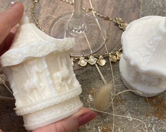 Karussell Kerze | Handgegossen | Sojakerze | Kerze handgemacht | vegane Kerze | zero waste Kerze | naturwachs | Geschenkidee | Dekoration