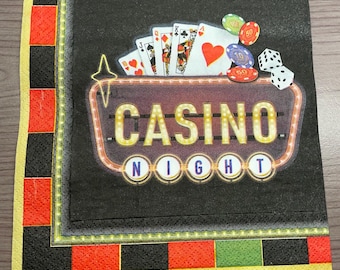 Servilleta de casino - Decoupage o decoración de mesa