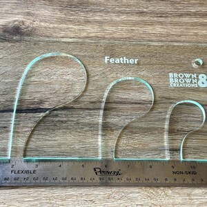 Feather Quilting Ruler, Longarm or Sit Down Quilting, Free Motion, Made ...