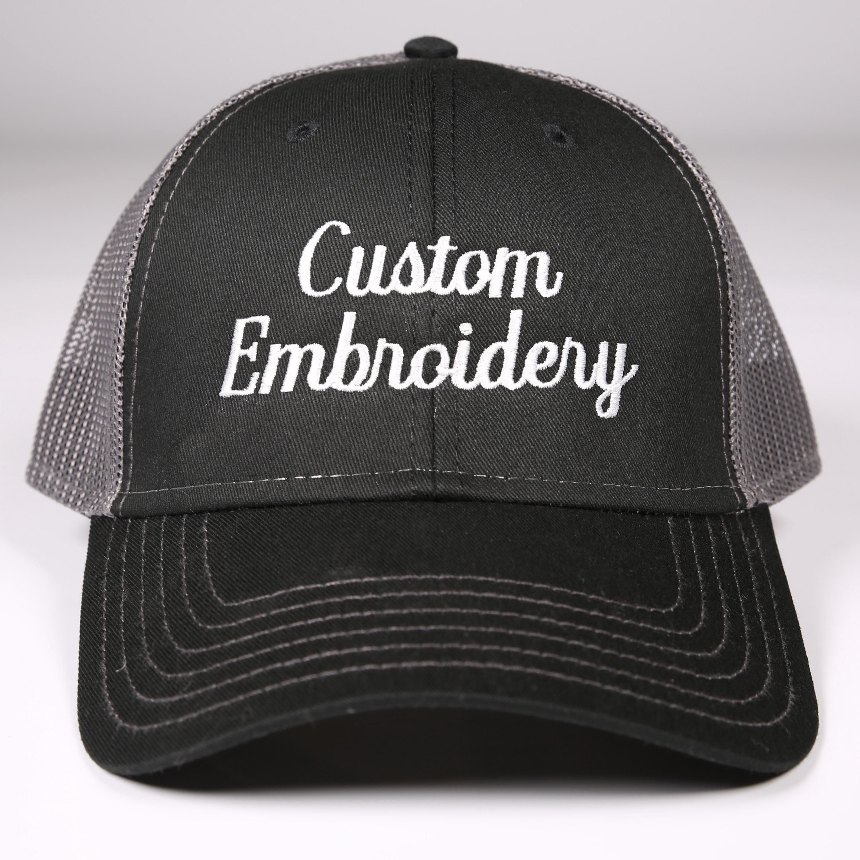 Custom Text Embroidered Hat, Personalized Cap With Name and Logo, Retro ...