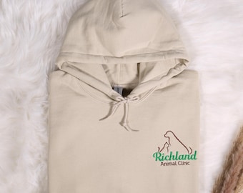 Embroidered Custom Logo Hoodie, Personalized Pocket Business Logo Embroidery Sweatshirt, Customized Your Design Outfit, Company Logo Gifts