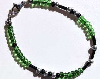 Love Morse Code Bracelet - Limeade Shimmer