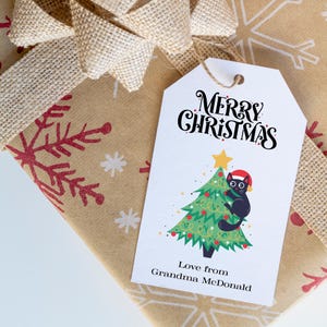 Etiquetas para los regalos de Noel chat, lote de etiquetas modificables para los regalos de Noel Etiquetas para los regalos de Noel chaton, chaton