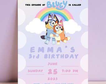 Bluey Birthday: Digital Invitation