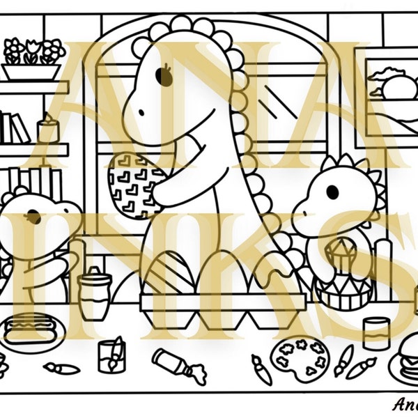 Cute Easter coloring page