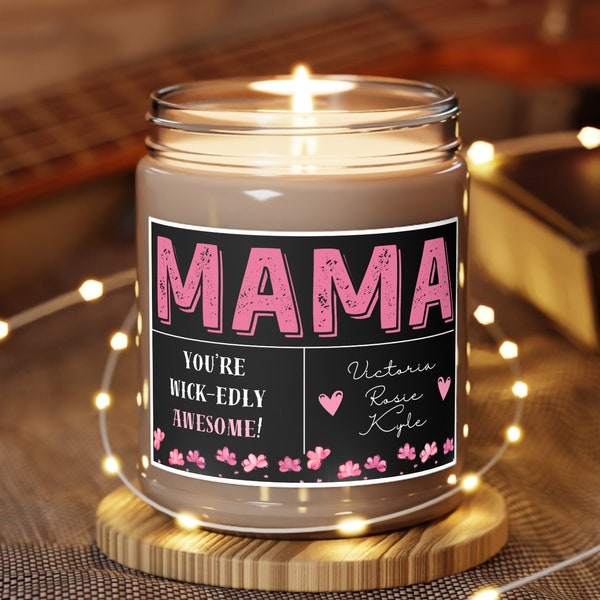 Mother's Day Gift, Personalized Candles for Mom Wife Aunt Grandma, Customized Candle Gift, 9oz