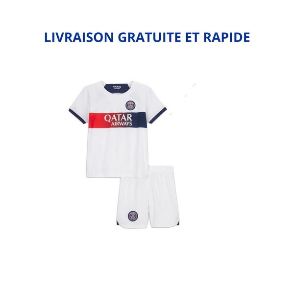 Ensemble domicile et extérieur enfant du PSG. LIVRAISON GRATUITE