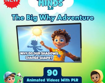 Video didattici per bambini PLR / Modelli Canva animati