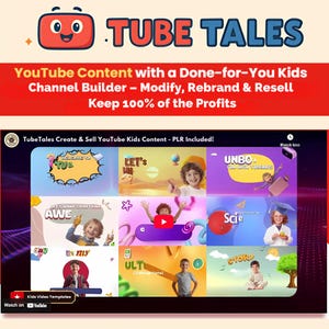 YouTube Kids Channel Kit - Done For You, Canva Templates, Thumbnails, Branding, Synchronsprecher, Animationen – PLR für die kommerzielle Nutzung